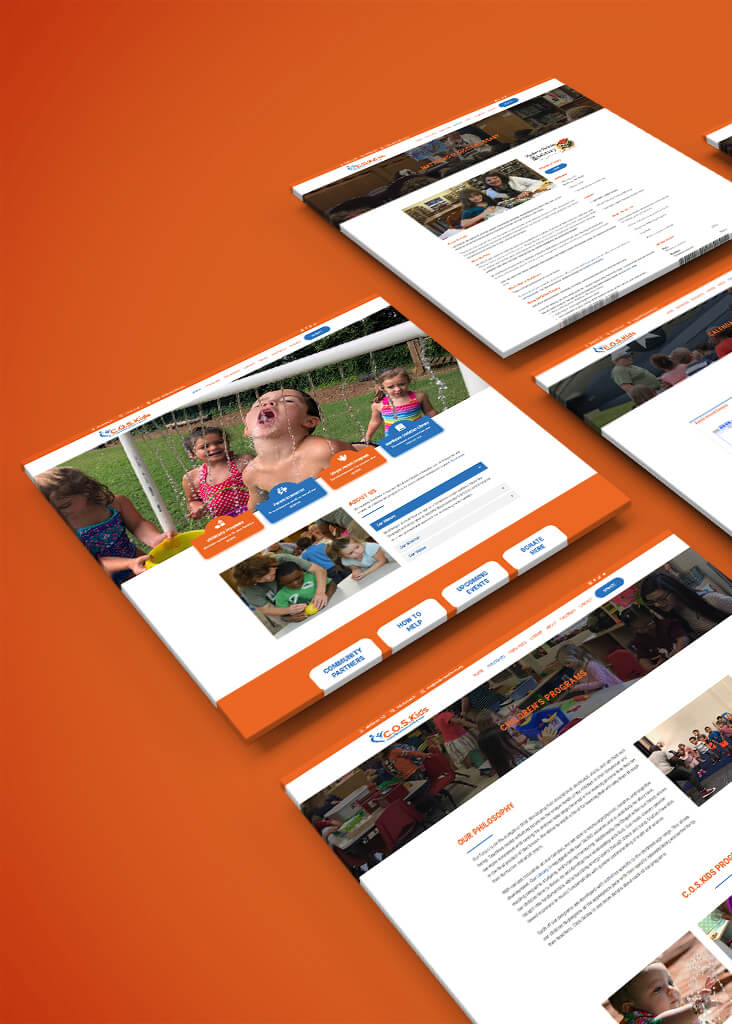 C.O.S.Kids web design mockup